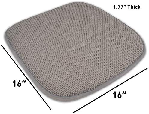 Sweet Home Collection Cushion Memory Foam Chair Pads Honeycomb Nonslip Back - Image 4