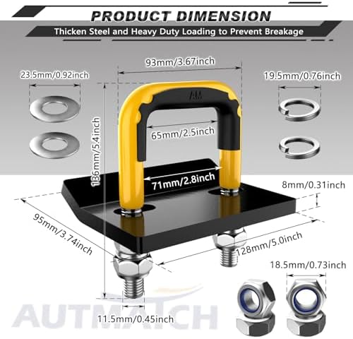 AUTMATCH Hitch Tightener Anti-Rattle Clamp - Image 4