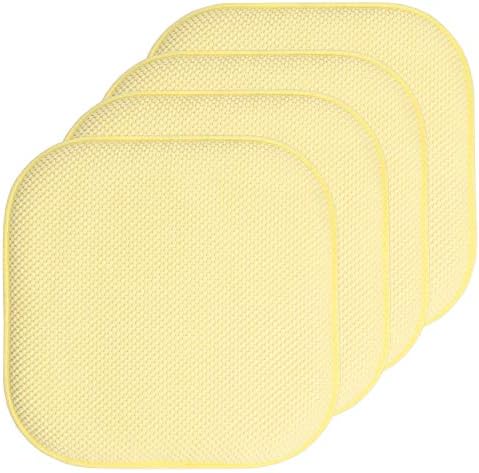 Sweet Home Collection Chair Cushion Memory Foam Pads Honeycomb Pattern Slip Non by SweetHomeCollection