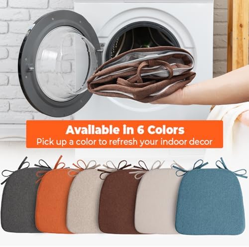 Sunsleek Chair Cushions for Dining Chairs D-Shaped Seat Cushions Chair Pads - Image 3