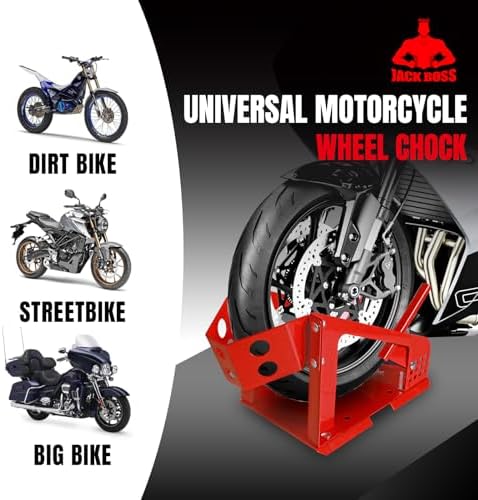 Jack Boss Motorcycle Wheel Chock, Motorcycle Stand Up to 1800 Lbs, Wide Range - Image 5
