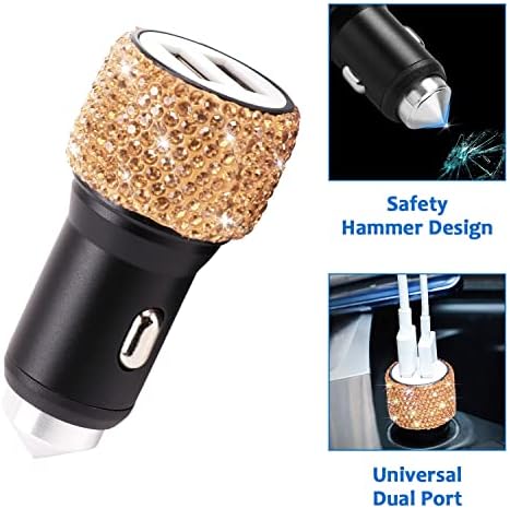 ToBeQueen 15 Pack Champagne Gold Bling Car Accessories Set - Image 2