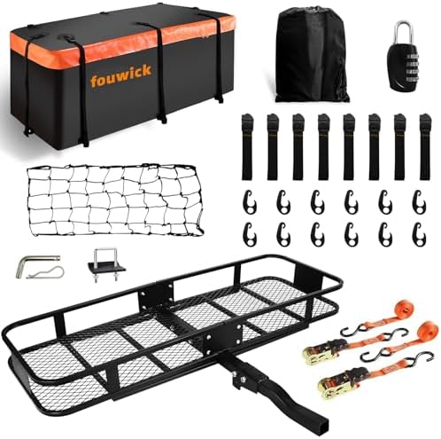 60x 20x 6 Folding Trailer Hitch Mount Cargo Carrier by fouwick