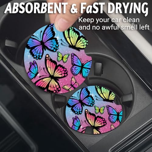 Yonlevres Car Coasters for Cup Holders, 2 Pack - Image 2