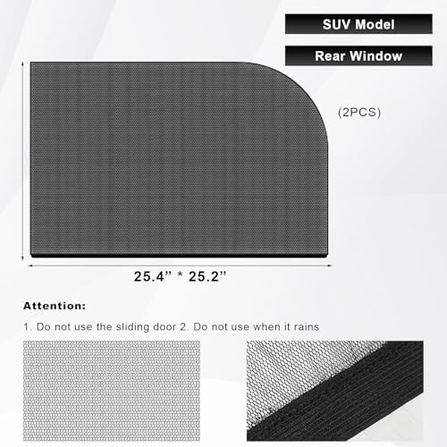 2 PCS Car Window Shades, Double-Layer Automotive Rear Side Window Sunshade - Image 2