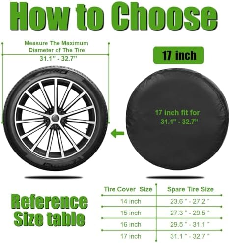 17 inch PU Leather Soft Trailer Spare Tire Cover Fit - Image 2