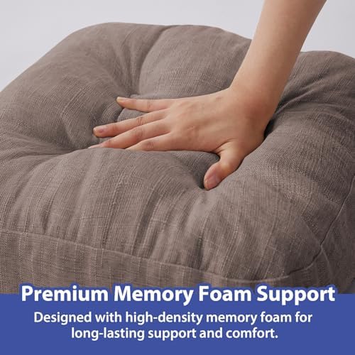 IASEAHK Memory Foam Dining Chair Cushions, 16.5"x16.5"x3.5" - Image 5