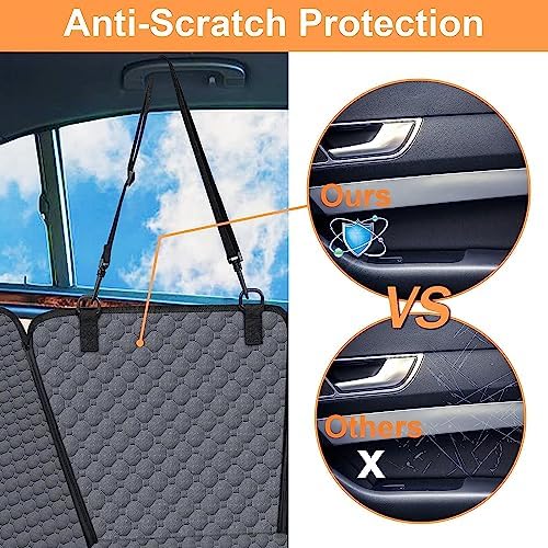 Mancro Dog Car Seat Cover for Back Seat, Waterproof Dog Hammock for Car - Image 2