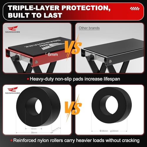 Aluminum Motorcycle Scissor Lift Jack, 1100LBS Heavy Duty - Image 5