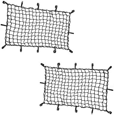 CZC AUTO 22"x38" Black Latex Bungee Cargo Net Strech to 44"x76" by HOME