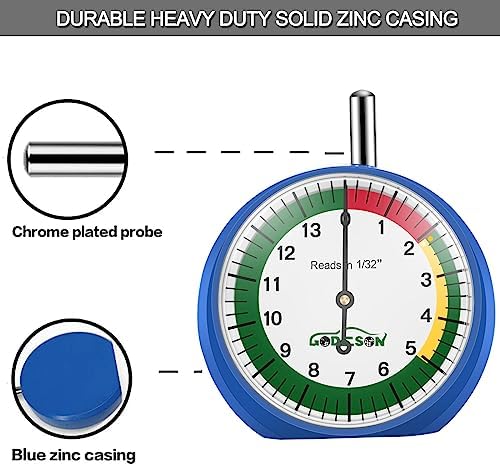 GODESON Tire Tread Depth Gauge, Dial Type Professional - Image 2
