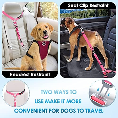 Lukovee Dog Car Seat Belt, 2 Pack, Headrest Restraint - Image 2