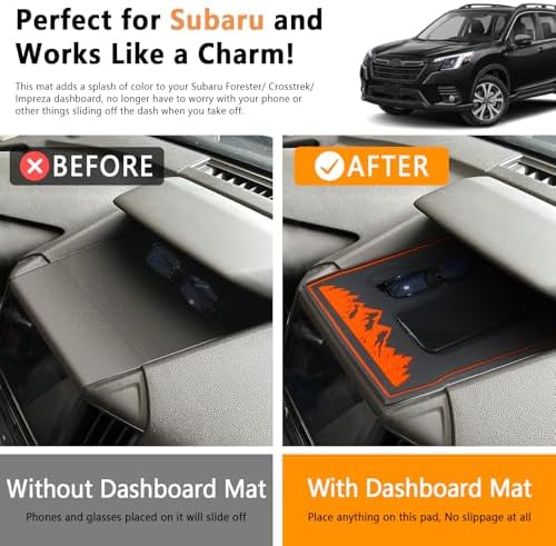 Dashboard Mats for Subaru Crosstrek Accessories 2018-2023, Forester 2019+ - Image 3