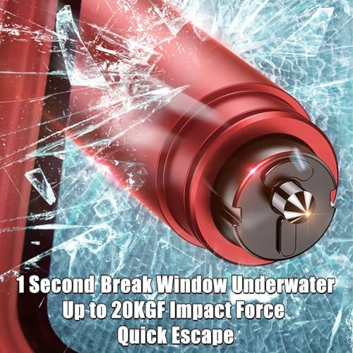 4 Pack Car Window Breaker and Seatbelt Cutter, Auto Rescue Tool, Safe Hammer - Image 2