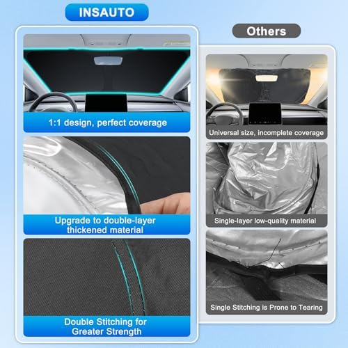 INSAUTO Windshield Sun Shade for Chevrolet Silverado/GMC Sierra 2007-2013 - Image 5