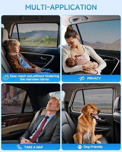 Car Window Shades for Chevy Silverado, UV & Heat Blocker, Privacy Protection - Image 6