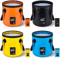 4 Pcs Collapsible Bucket with Handle 5 Gallon Foldable Water Container Folding by DIVINA+VITAE