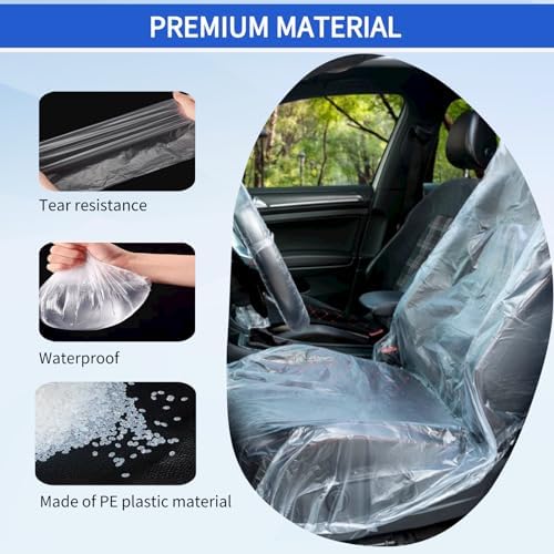 100 PCS Disposable Car Seat Covers, Waterproof Protectors - Image 3