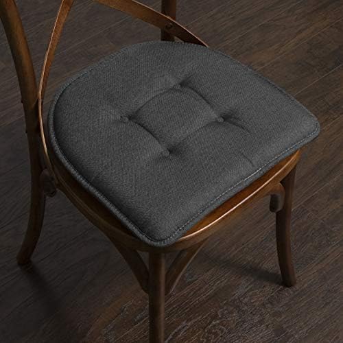Sweet Home Collection Chair Cushion Memory Foam Pads Tufted Slip Non Skid - Image 5