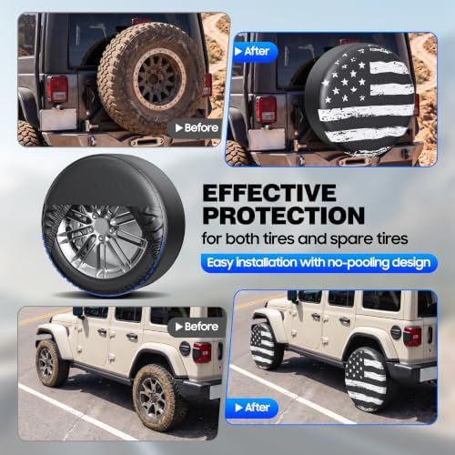 Moonet PVC Leather Tire Cover, Universal Fit 30-32" - Image 6