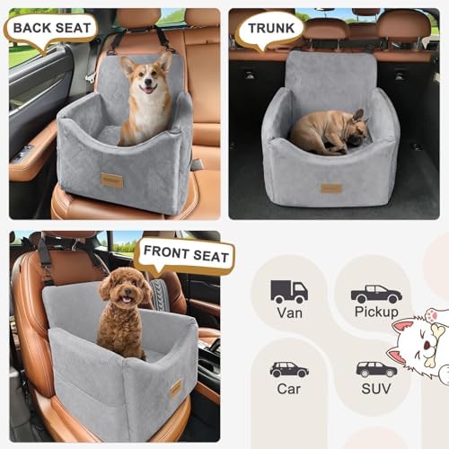JOEJOY Dog Car Seats for Small Medium Dogs Under 35lbs, Dog Booster Seat - Image 6