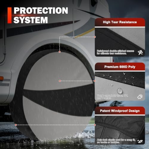 Explore Land Tire Covers 4 Pack Fit Tire Diameters 23"-25.75" - Image 5