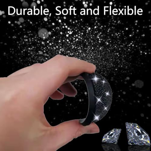 NBTEPEM 2pcs Bling Car Cup Holder Coaster, 2.75 inch Anti-Slip Shockproof - Image 4