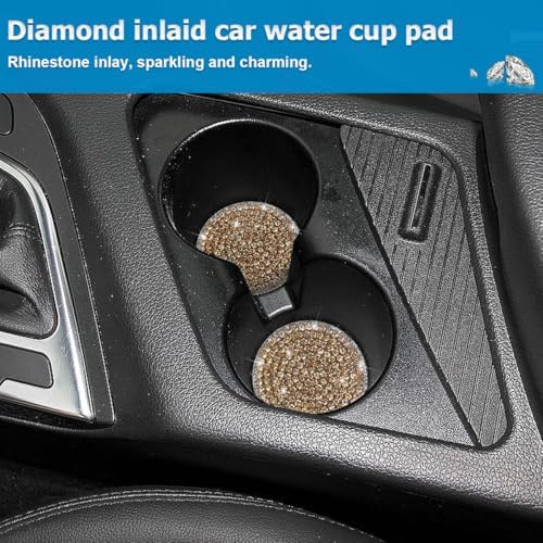 Zpana Bling Car Cup Holder Coaster, Shockproof Auto Interior Decorative Coasters - Image 4