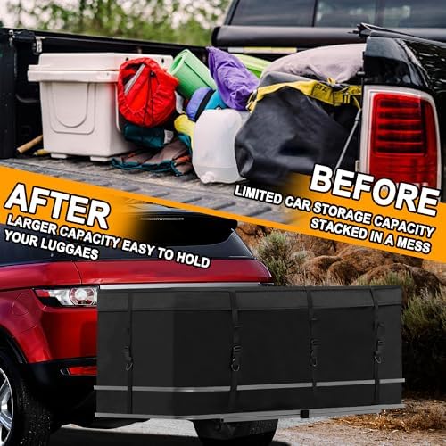 MDSTOP Hitch Cargo Carrier Bag, Waterproof Cargo Bag, 12.5 Cu Ft 53"x20"x20" - Image 2