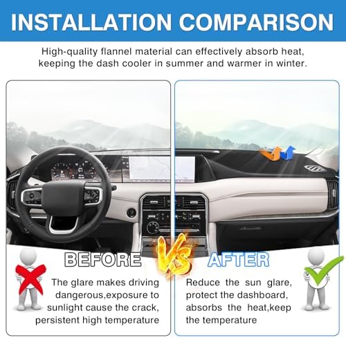Autorder Dashboard Cover Mat for Nissan Armada 2025 2026 Accessories Dash Cover - Image 3