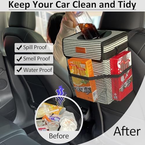 ELONGRIVER Leak Proof Car Trash Can - Image 2