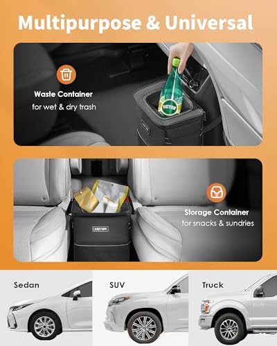 HOTOR Car Trash Can, Leakproof Car Organizer - Image 6