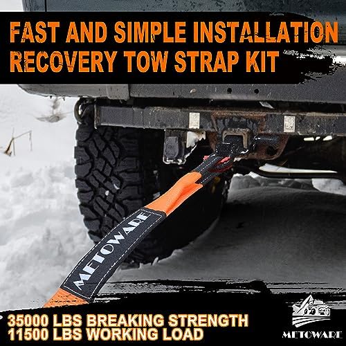 METOWARE Heavy Duty Tow Strap Offroad Recovery Kit - Image 6