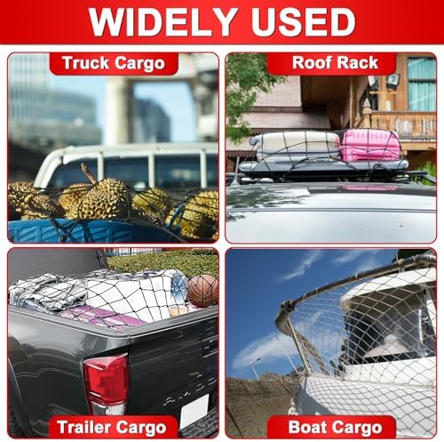 Cargo Net 4' x6' Stretches to 8' x 12' Truck Cargo Net - Image 6