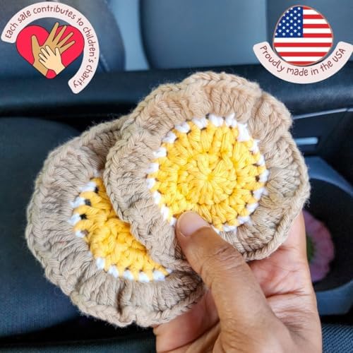 Cotton Crotchet Ruffled Flower Coaster Set - Image 2