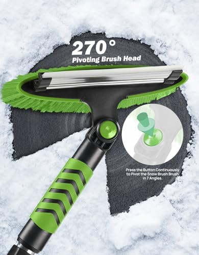 JOYTUTUS 41.5IN Extendable Snow Brush and Ice Scraper, 270°Pivoting Snow - Image 5