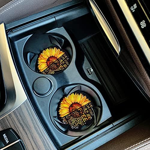 Car Coasters for Women 2 Pack, Ceramic Absorbent Cup Holders for Mother's Day - Image 2
