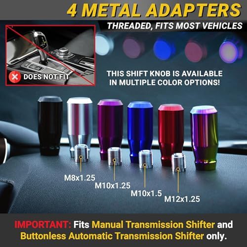 JDM Style Shift Knob for Gear Stick Shifter, 5 6 Speed Manual, Royal Blue - Image 5