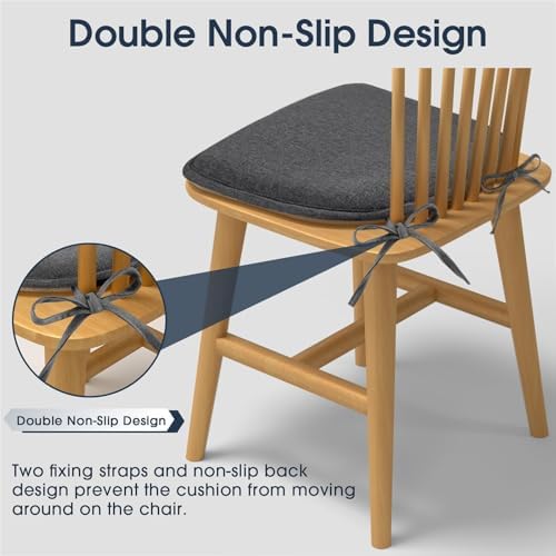 TushGuard Chair Cushions, 4 Pack Memory Foam Chair Pads - Image 4