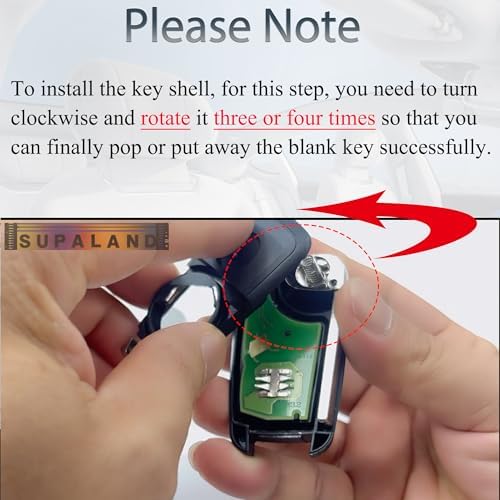SUPALAND Flip Key Fob Shell Case Replacement Fits - Image 4