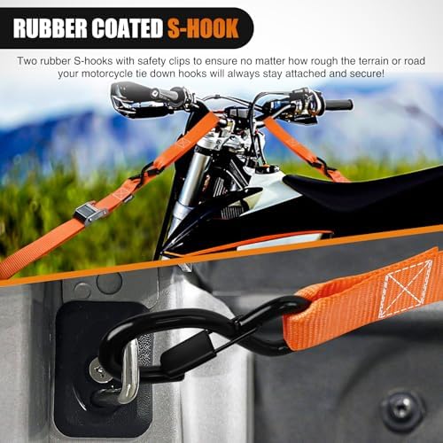 Nilight Motorcycle Tie Down Straps 1.5”×8’ - Image 3