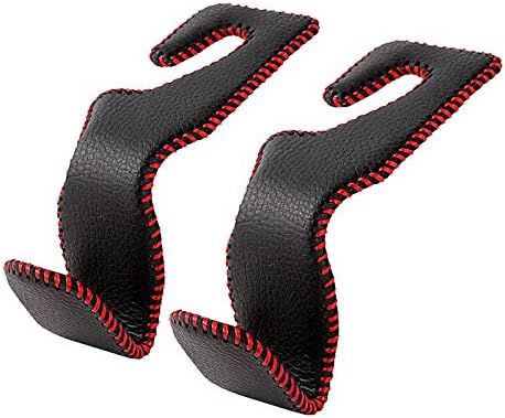 AMVOYOA Car Headrest Hook, Leather Vehicle Back Seat Hanger Storage by AMVOYOA