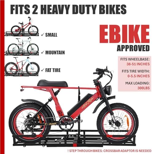 Hitch-Mount Bike Rack for Ebike Heavy-Duty - Image 3