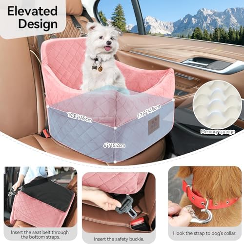 Dog Car Seat for Small/Medium Dogs, Dog Booster Car Seats - Image 4