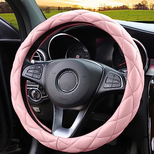 YHONGJT Soft Microfiber Leather Steering Wheel Cover, Universal 15 Inch by Unknown