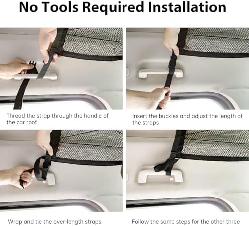 Car Ceiling Cargo Net 35.4" x 23.6", Double Layer Roof Storage Organizer - Image 6
