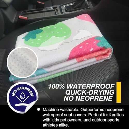 Back Seat Cover for Car Trucks Van SUV Jeep, Waterproof Rear Bench Towel Seat - Image 3