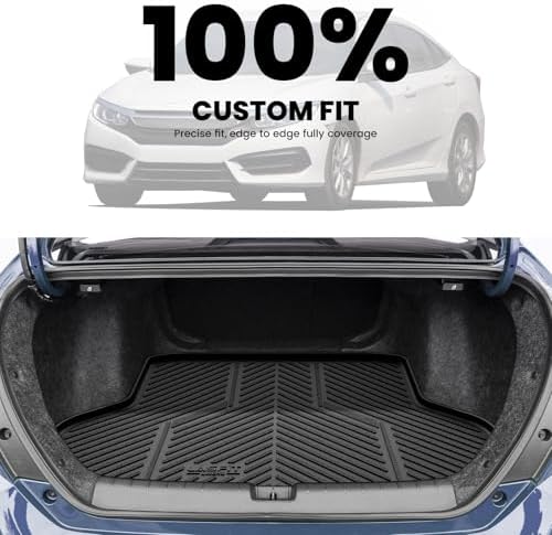 LASFIT All Weather Cargo Mats for Honda Civic 2016-2021 - Image 3
