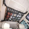 Upgrade Car Ceiling Cargo Net Pocket, 31.5"x21.6" Double-Layer Roof Storage by Kaskawiselife