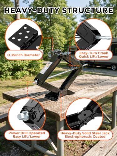 YOMILINK 7500lbs RV Scissor Jacks, Stabilizer Leveling Heavy Duty Jacks - Image 5